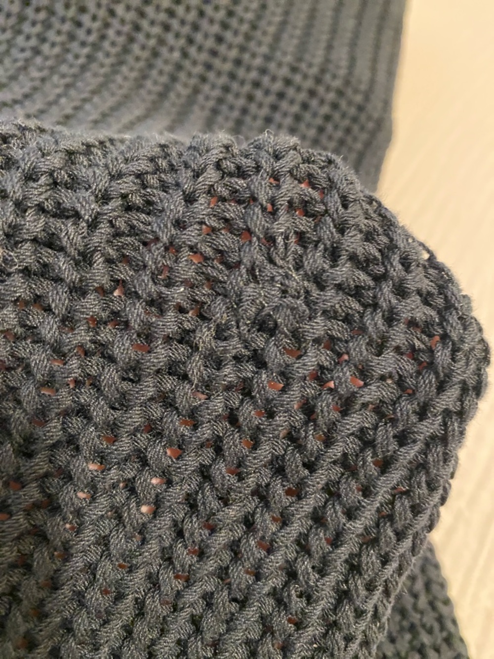 The Row Cotton Navy Open-Knit Sweater. Size L - Picture 8 of 9